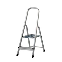 Escalera tubular plegable, 2 peldaños, aluminio, Truper 16763